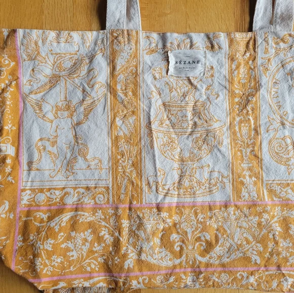Sezane Italia Tote Bag Canvas Cotton - Picture 7 of 16